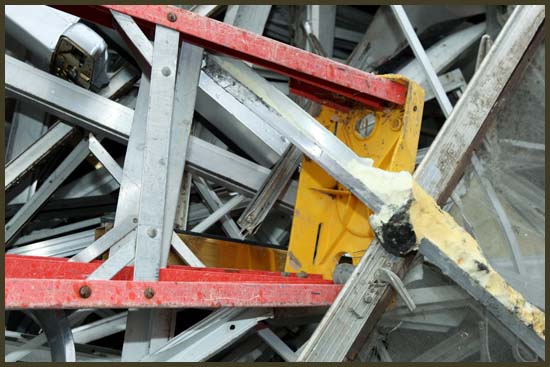Contaminated extruded aluminum